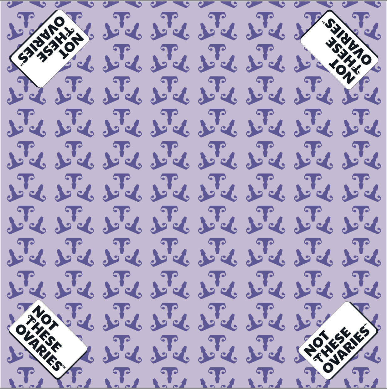 Not These Ovaries Green Dog Bandana