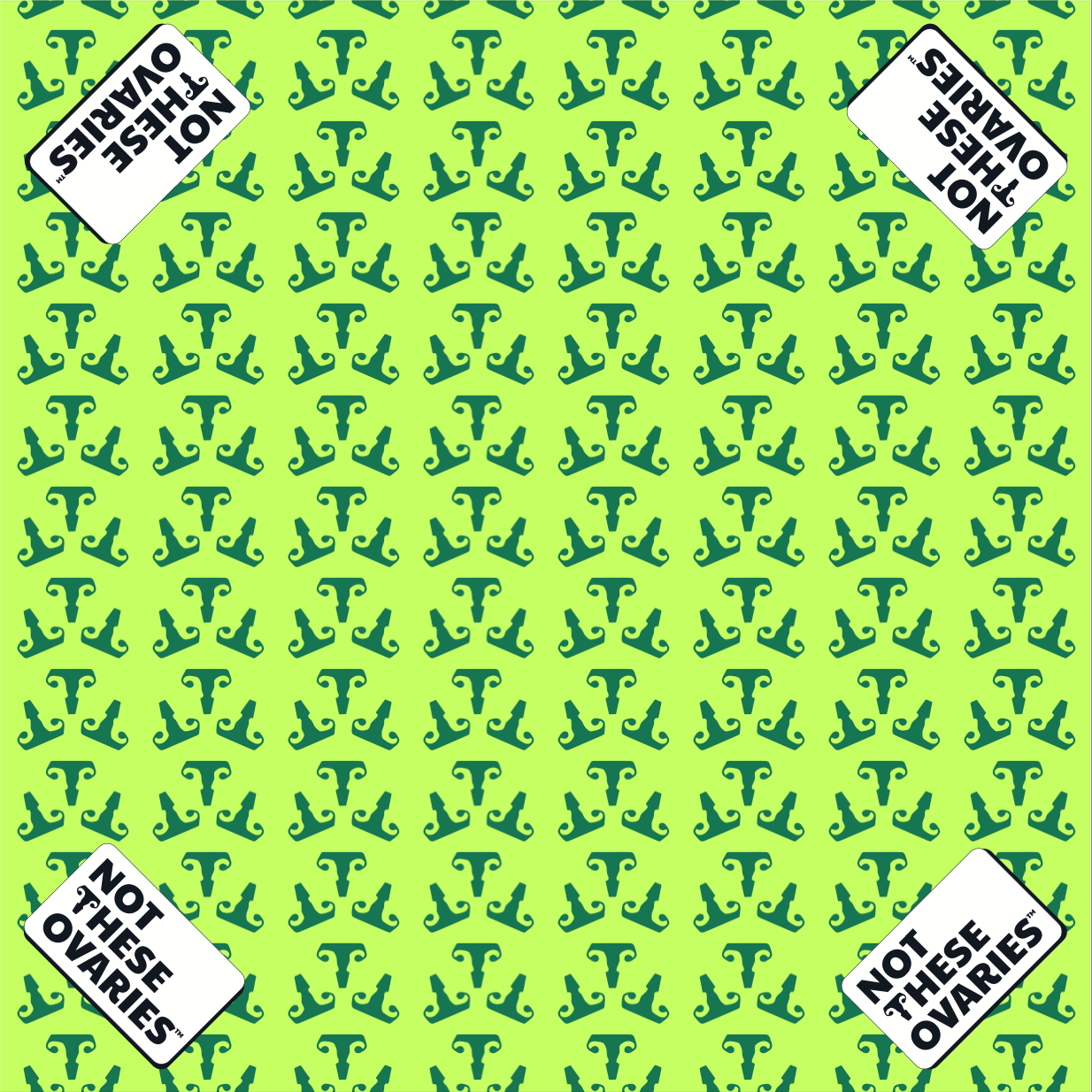 Not These Ovaries Purple Dog Bandana